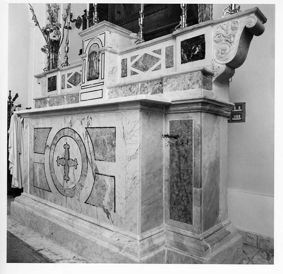 altare maggiore, opera isolata - bottega Italia meridionale (secc. XVIII/ XIX)