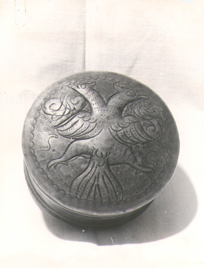 scatola per ostie - bottega molisana (fine/ inizio secc. XVIII/ XIX)