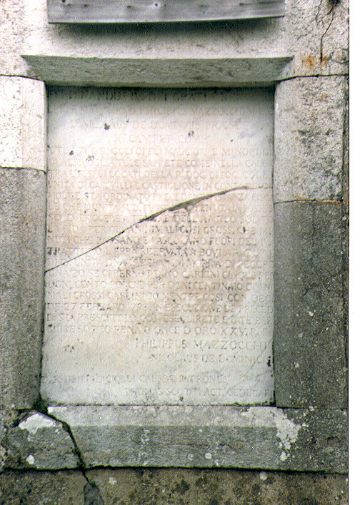 lapide - bottega Italia meridionale (sec. XVIII)