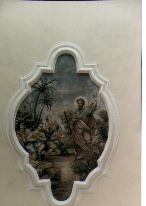predica di San Bartolomeo Apostolo (dipinto) di Di Marco Giuseppe (inizio sec. XX)