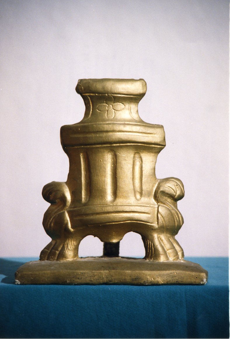 base per croce d'altare, frammento - bottega molisana (sec. XIX)