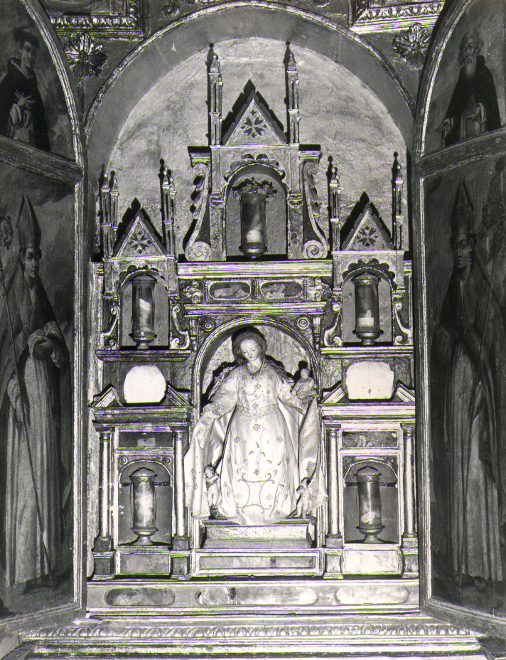 reliquiario - a polittico, complesso decorativo - bottega napoletana (fine/inizio secc. XVI/ XVII)