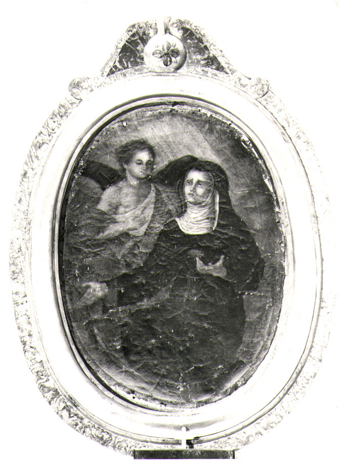 Santa e angelo (dipinto, opera isolata) - ambito molisano (sec. XVIII)