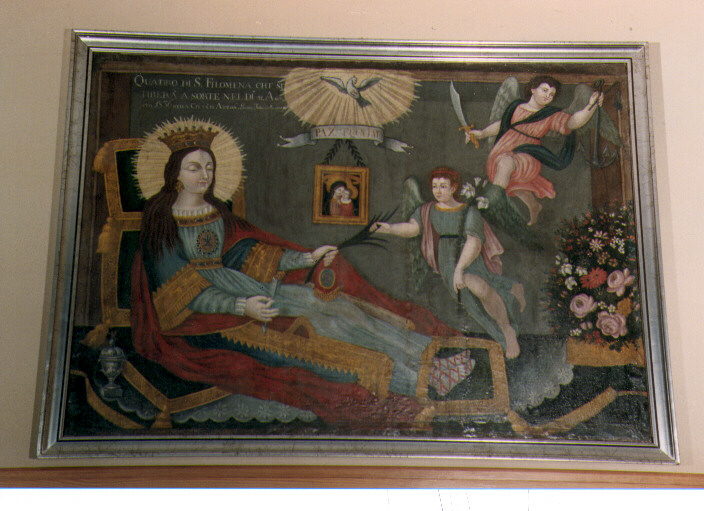 Santa Filomena Vergine e Martire (dipinto) di Falcucci Giacomo (attribuito) (sec. XIX)