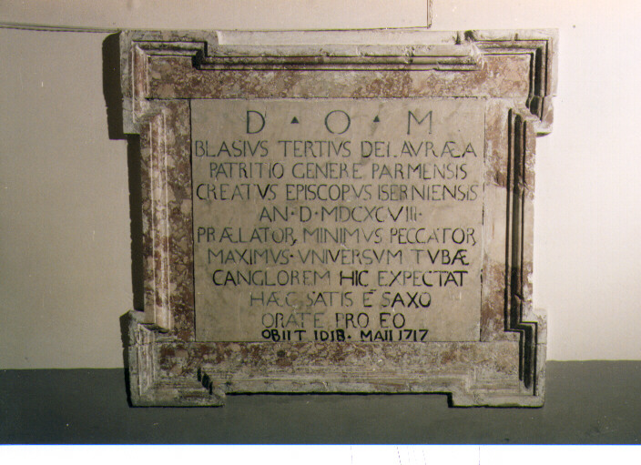 lapide, opera isolata - bottega Italia meridionale (sec. XVIII)