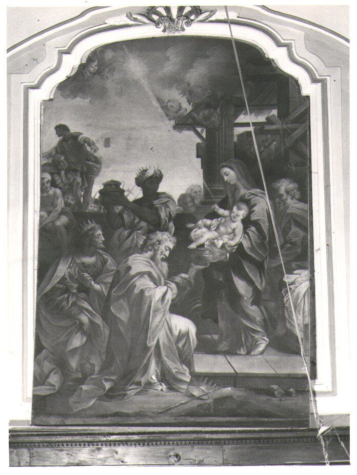 adorazione dei Re Magi (dipinto) di Bovi Paolo (attribuito) (sec. XVIII)