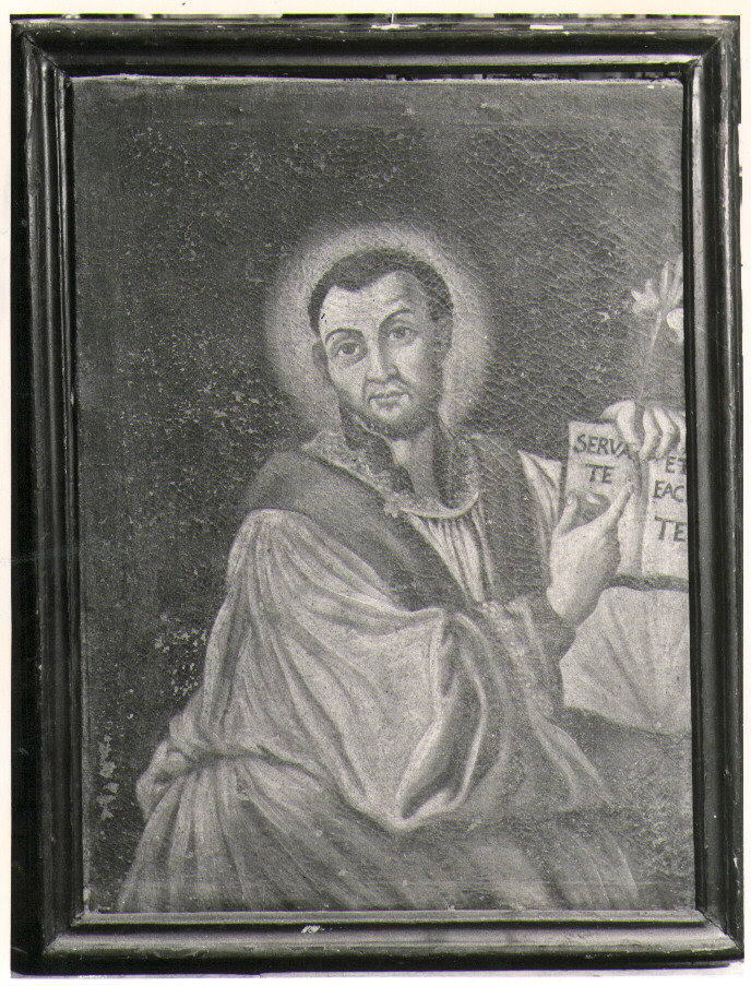 santo con un giglio (dipinto) - ambito molisano (sec. XVIII)