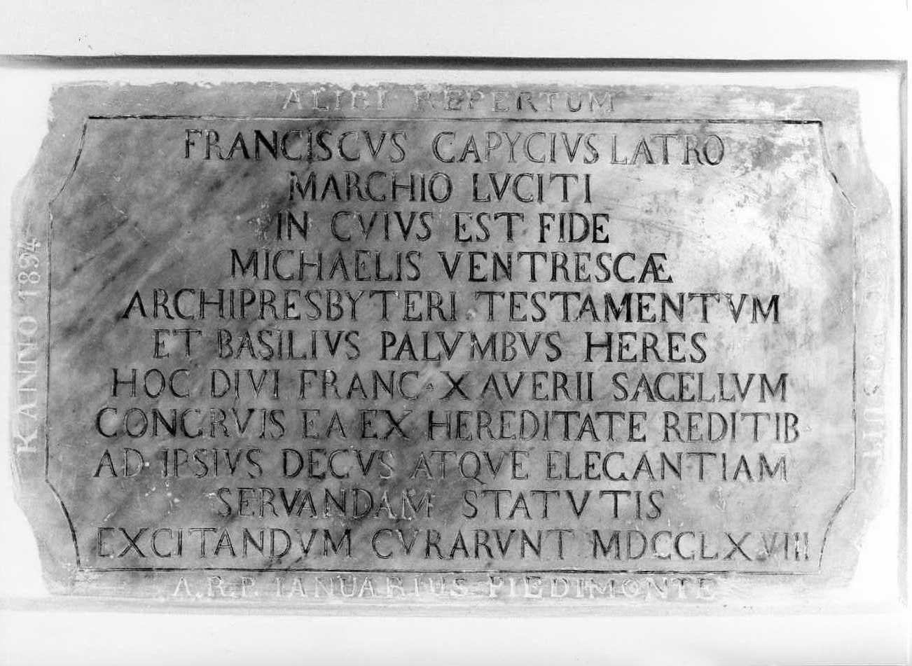 lapide - bottega molisana (sec. XVIII)