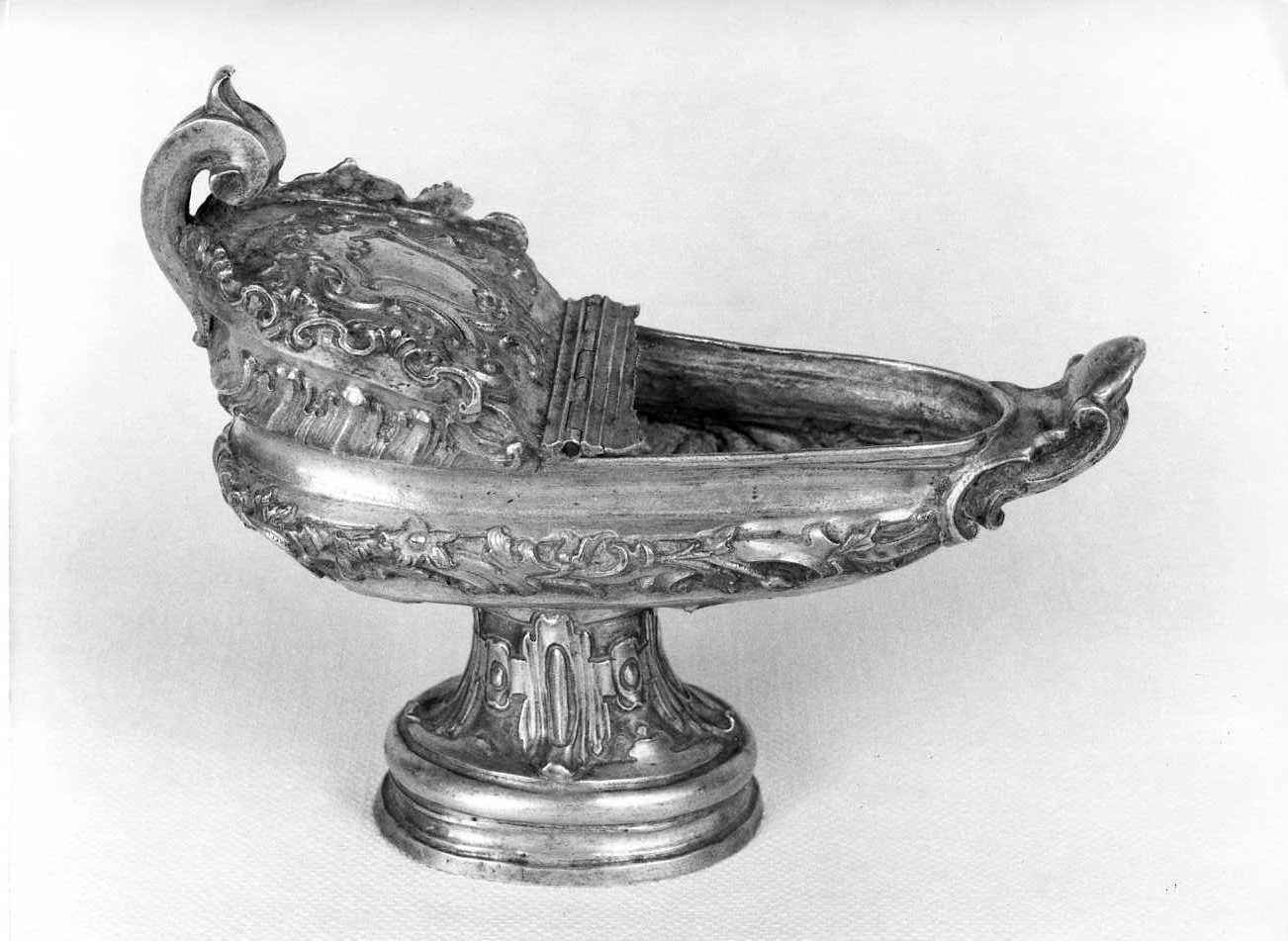 navicella portaincenso - bottega napoletana (sec. XVIII)