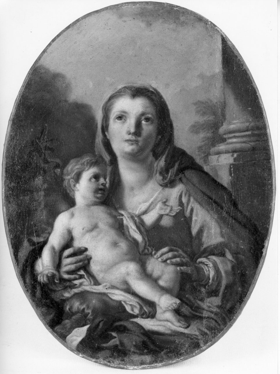 Madonna con Bambino e San Giovannino (dipinto) di De Mura Francesco (terzo quarto sec. XVIII)