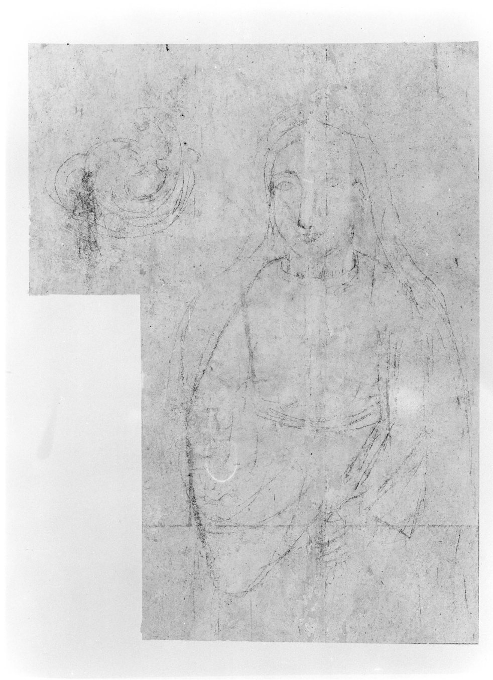 busto femminile (dipinto, opera isolata) - ambito Italia meridionale (secc. XVIII/ XIX)