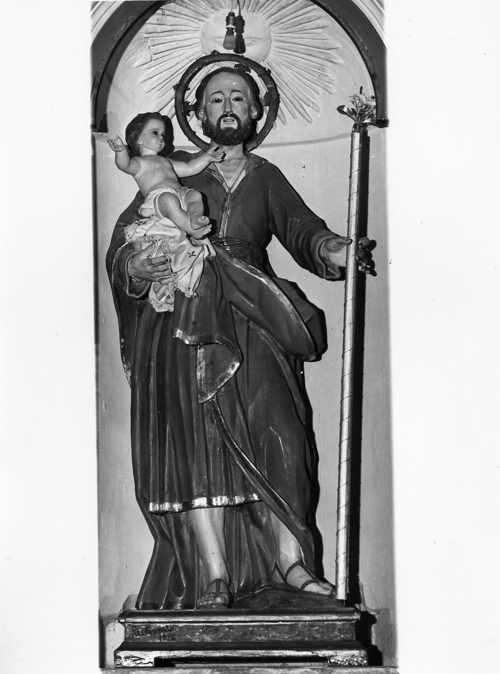 San Giuseppe e Gesù Bambino (statua) - bottega Italia meridionale (fine/inizio secc. XIX/ XX)