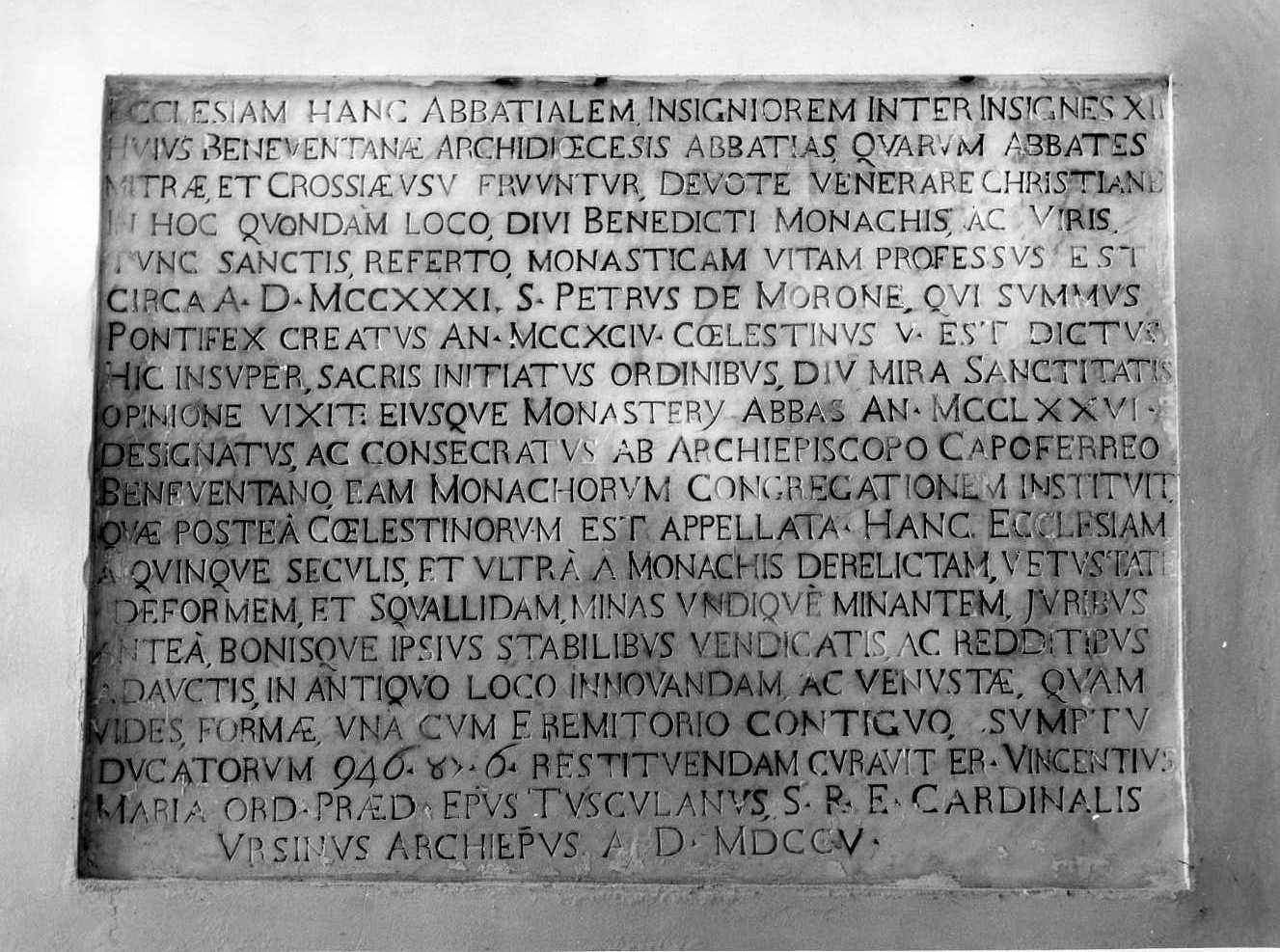 lapide documentaria, opera isolata - bottega molisana (sec. XVIII)