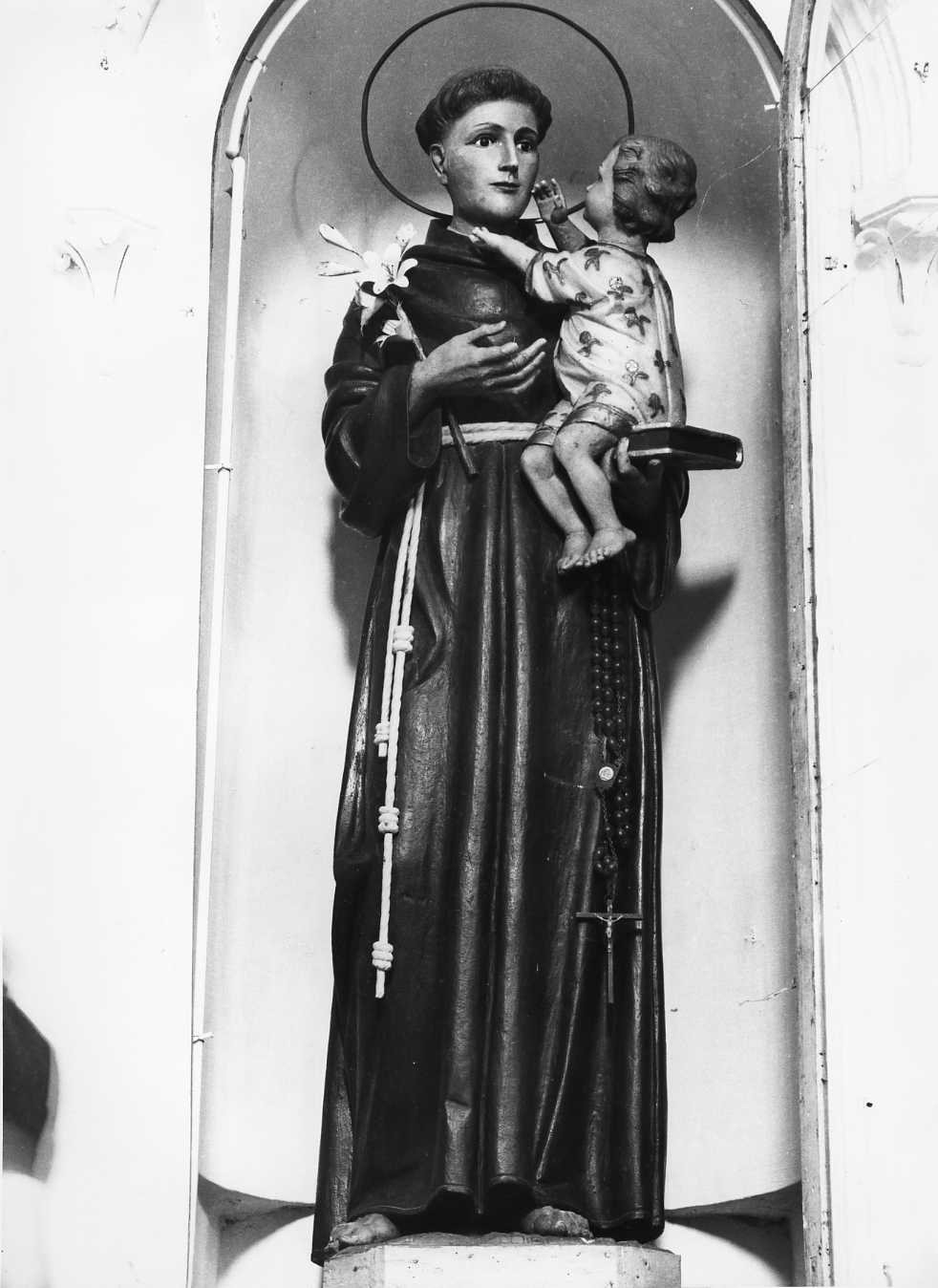 Sant'Antonio da Padova con il bambino (statua) - bottega molisana (secc. XIX/ XX)