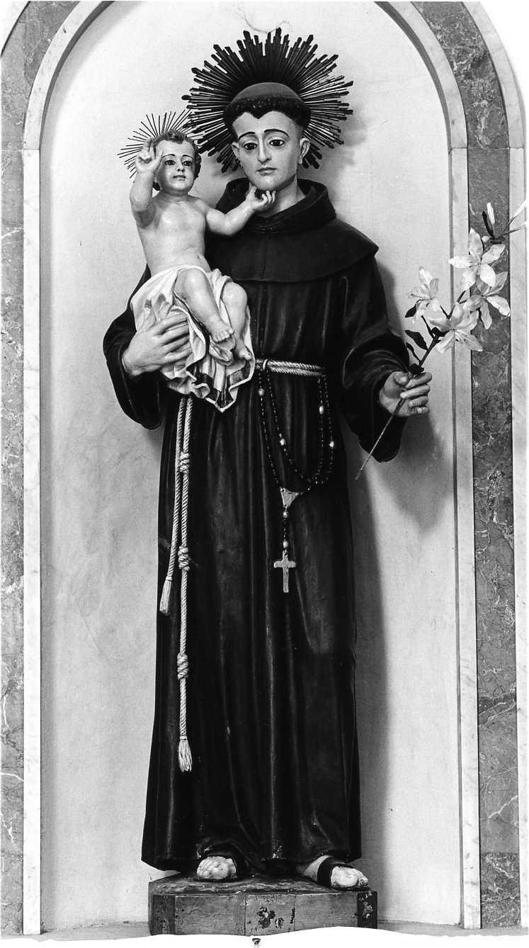 Sant'Antonio da Padova con il bambino (scultura) - ambito molisano (fine/inizio secc. XIX/ XX)
