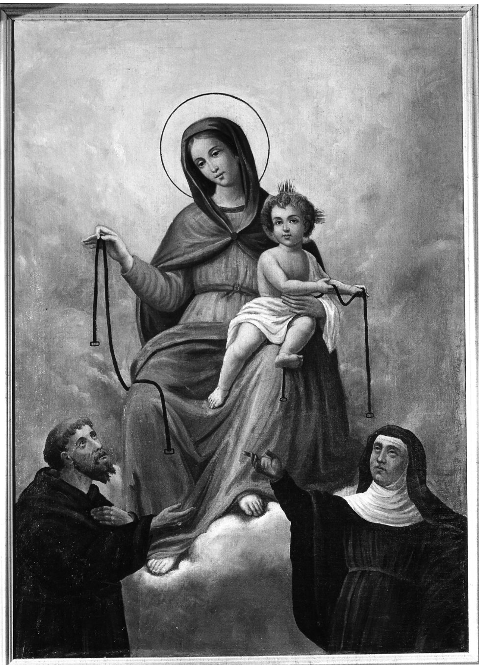 Madonna della Cintola con Bambino e i santi Francesco e Chiara (dipinto) - ambito molisano (seconda metà sec. XIX)