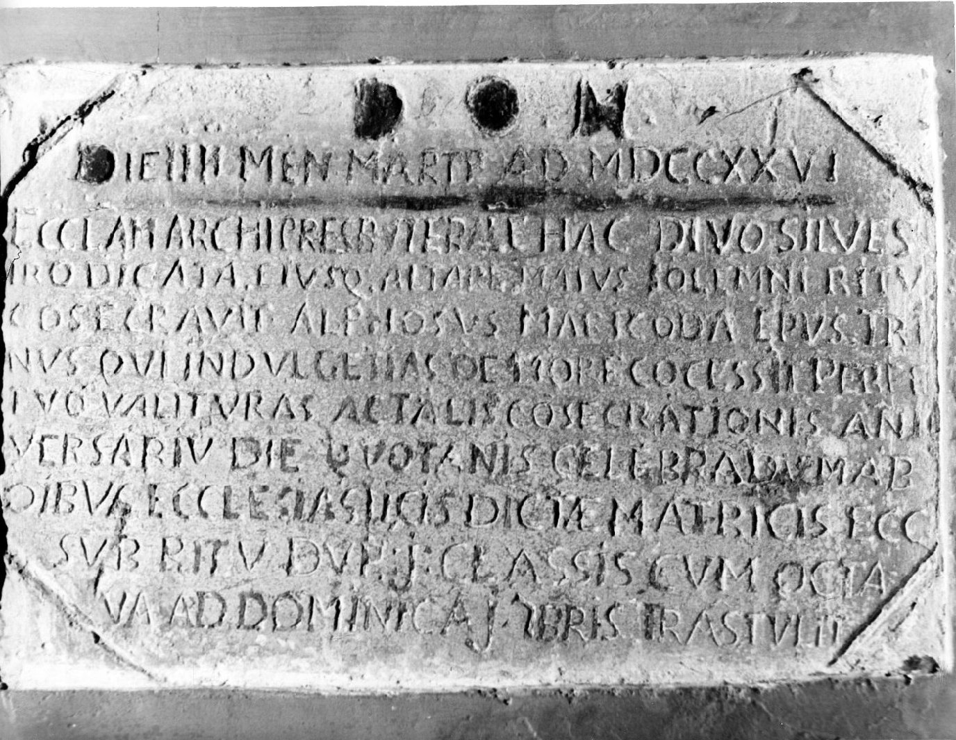 lapide - bottega italiana (sec. XVIII)
