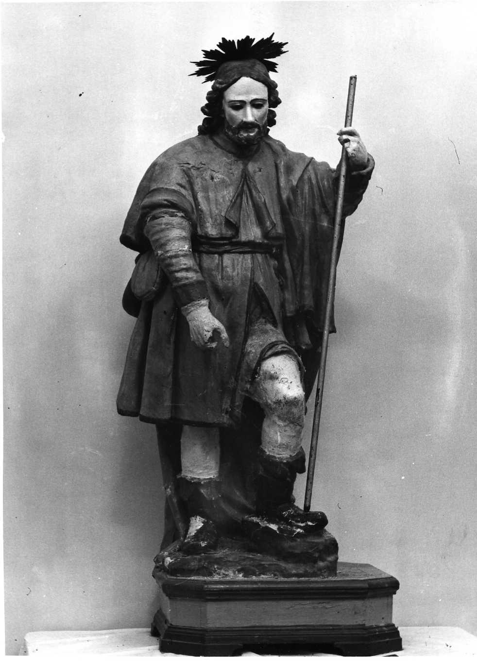 San Rocco (scultura, opera isolata) - bottega Italia meridionale (secc. XVII/ XVIII)