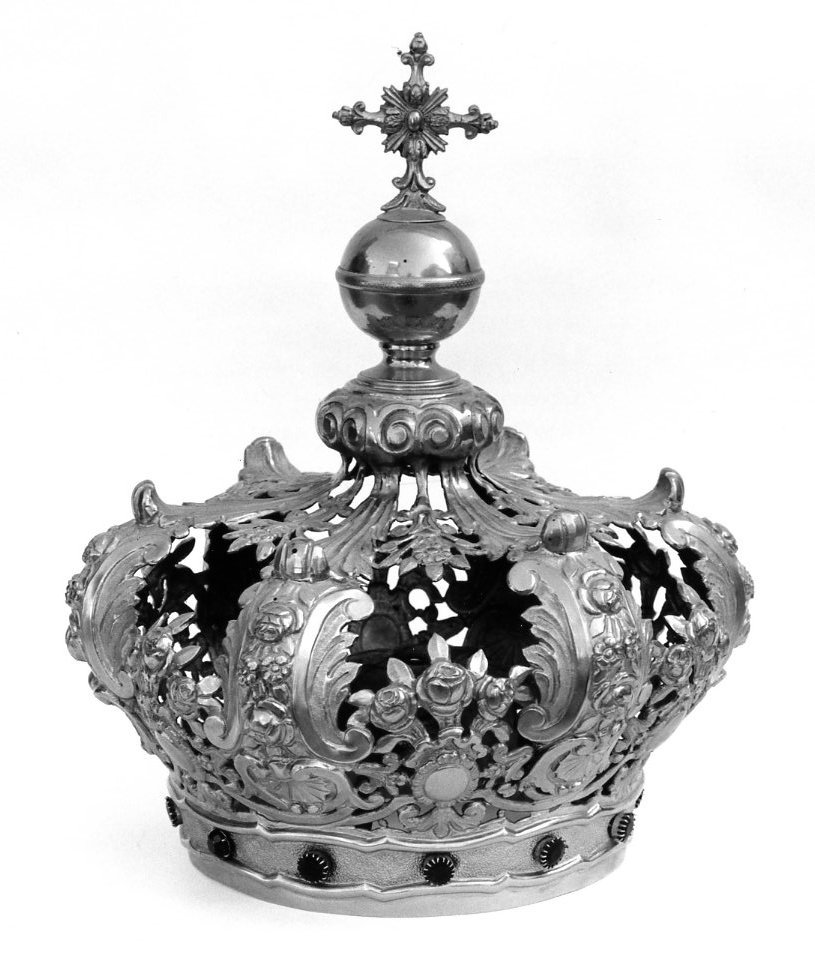 corona da statua, serie - bottega napoletana (seconda metà sec. XIX)