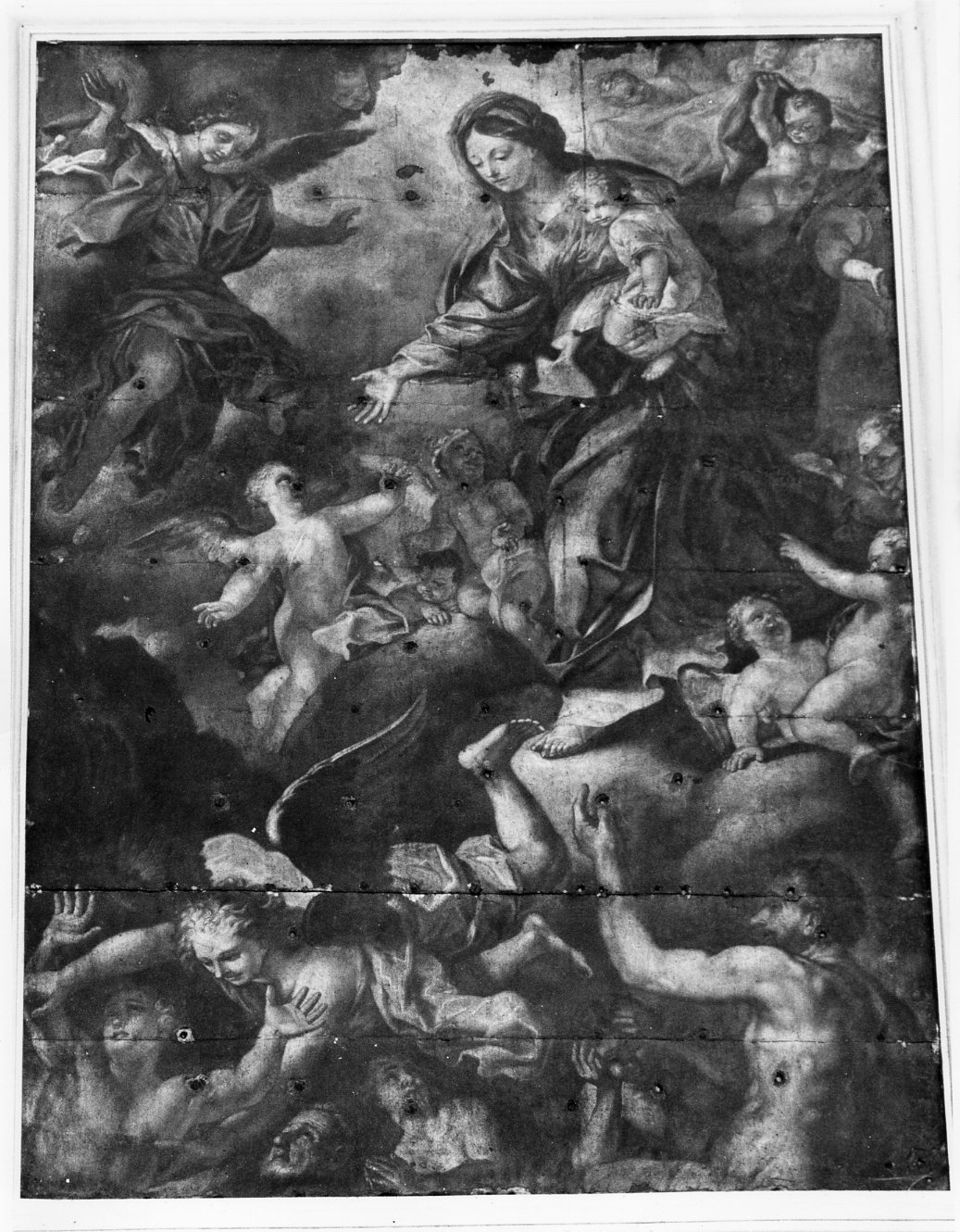 miracolo della Madonna per intercessione delle anime purganti (dipinto) - ambito molisano (sec. XVIII)