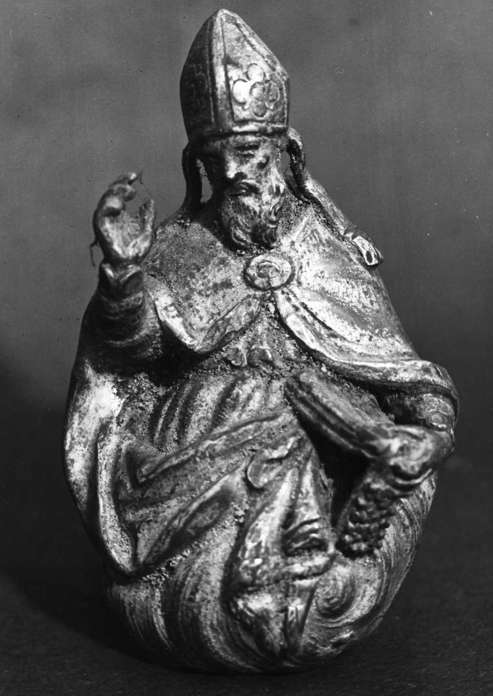 San Biagio (statuetta devozionale, opera isolata) - produzione Italia meridionale (secc. XVI/ XVII)