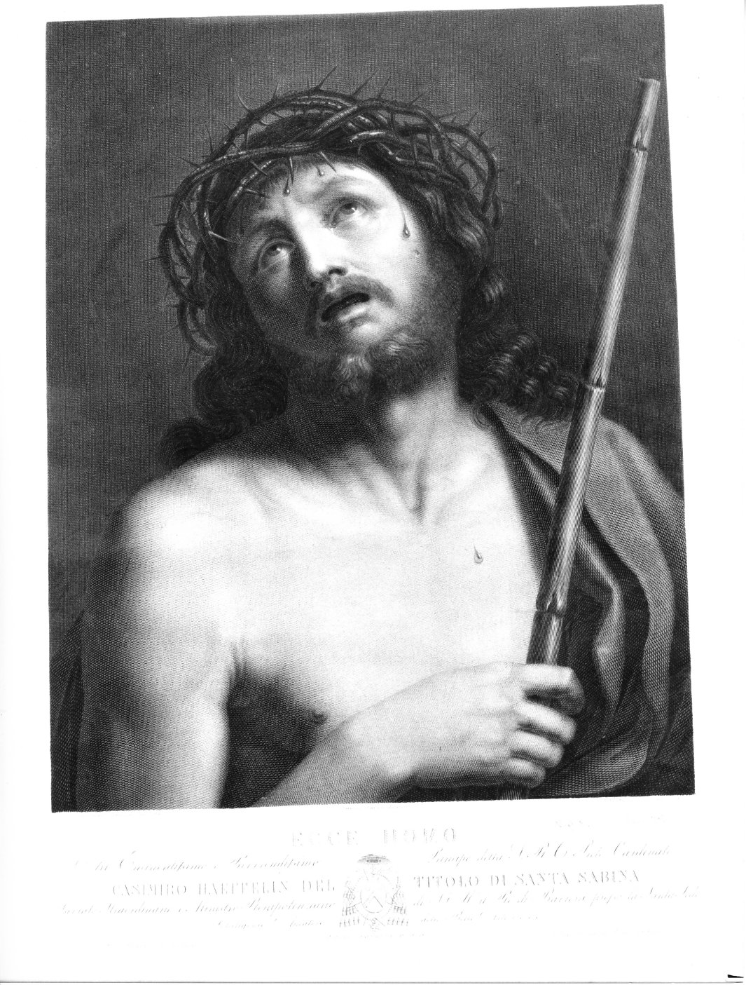 Cristo coronato di spine (stampa) di Fontana Francesco (attribuito), Fontana Pietro (attribuito) (sec. XVIII)