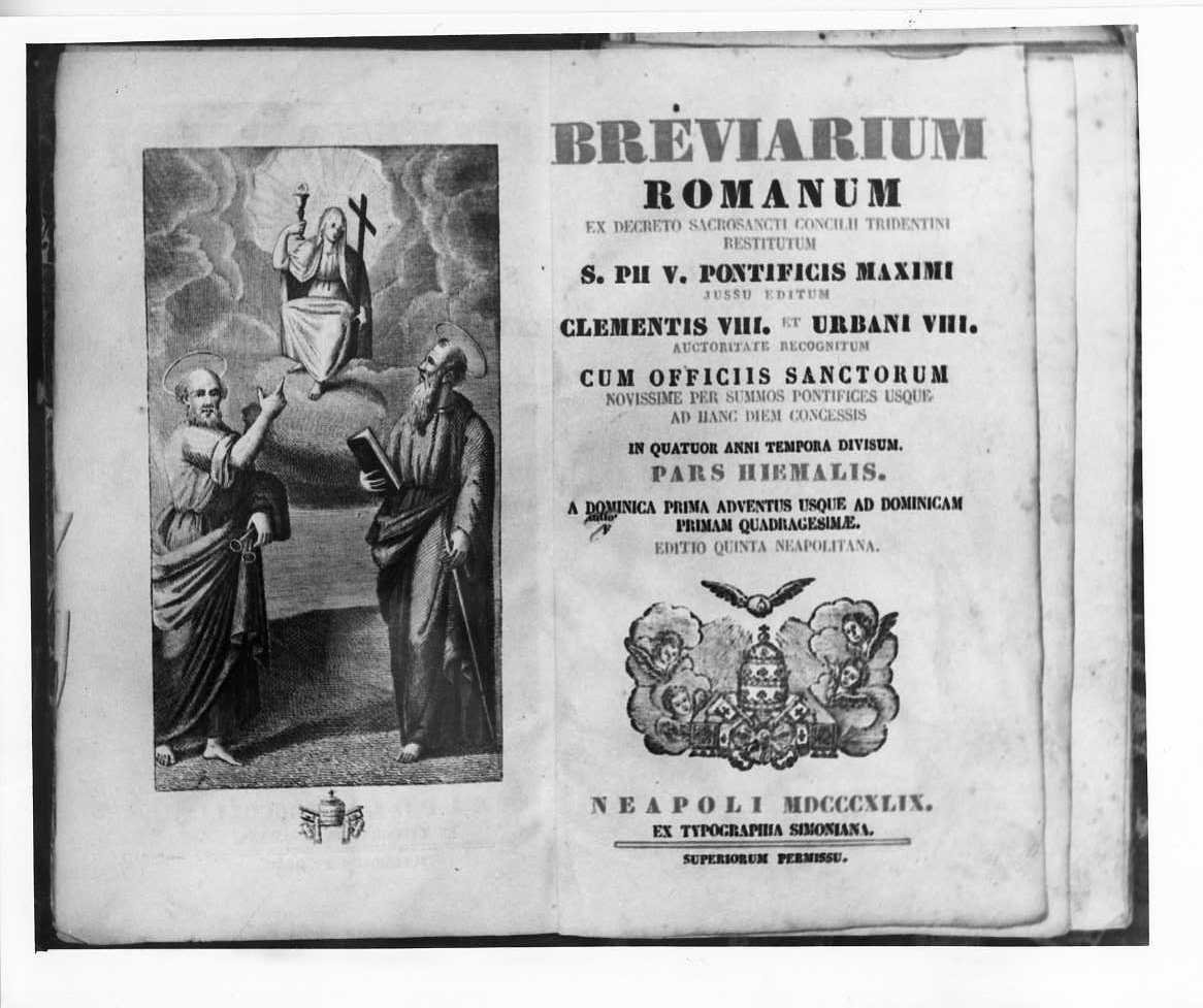 I santi Pietro e Paolo (stampa) - bottega napoletana (sec. XIX)