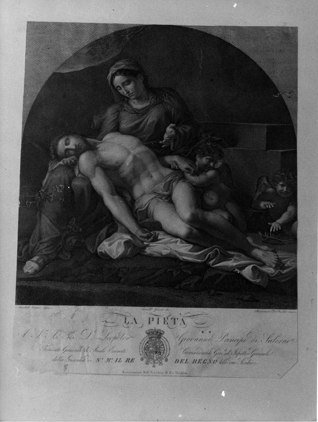 Cristo in pietà (stampa) di Del Vecchio Beniamino (attribuito) (sec. XIX)