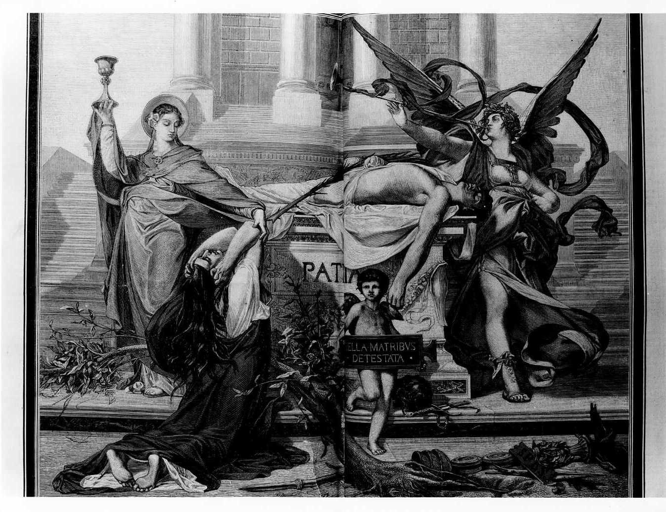 Il sacrificio alla patria, Allegoria della patria (stampa) - ambito italiano (sec. XIX)