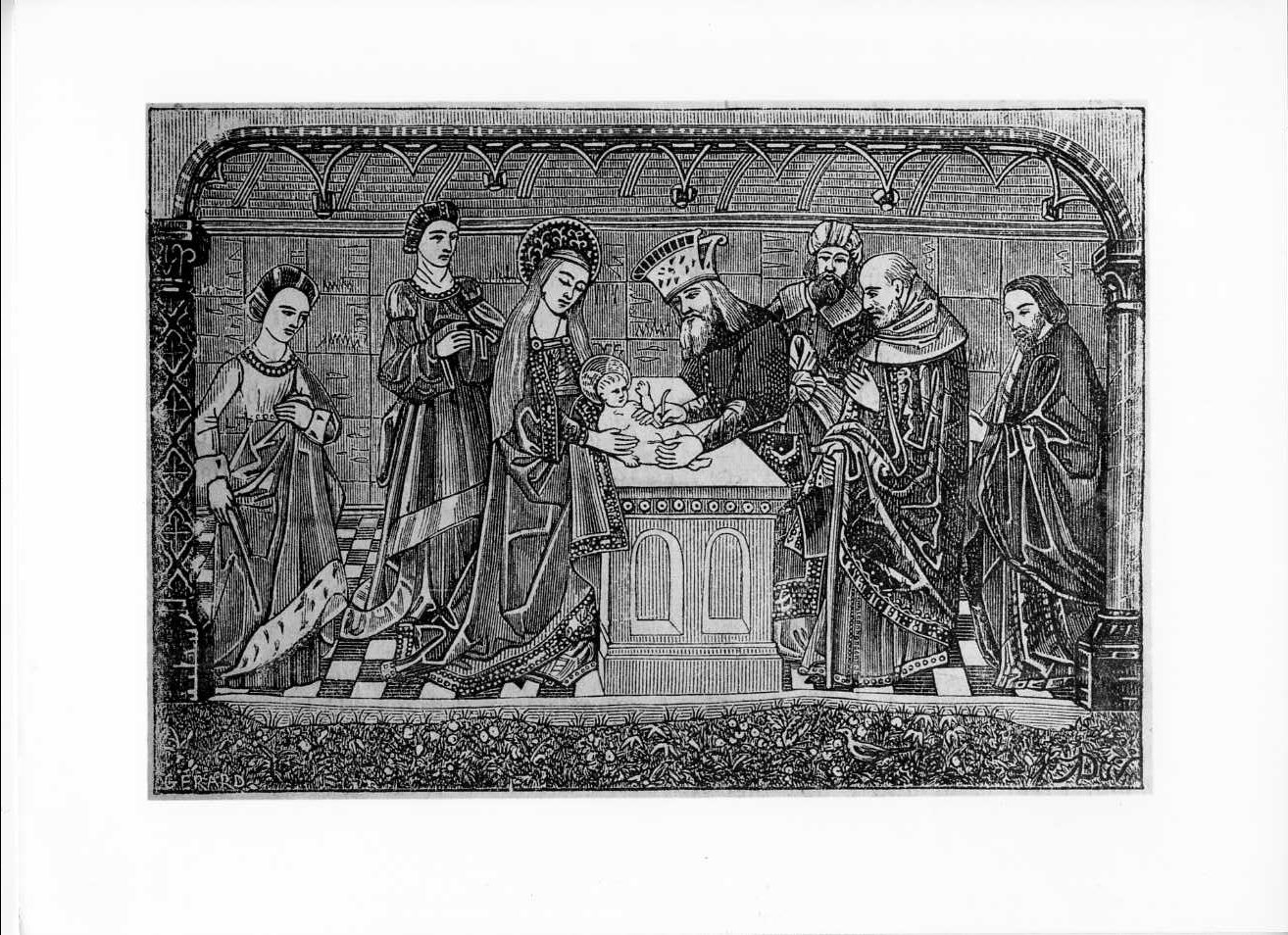 La Circoncisione, circoncisione di Gesù Bambino (stampa) di Duvivier Albert (attribuito), Gerard (attribuito) (sec. XIX)