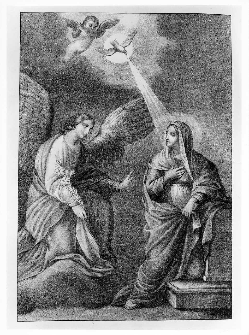 Annunciazione (stampa) - ambito italiano (sec. XIX)