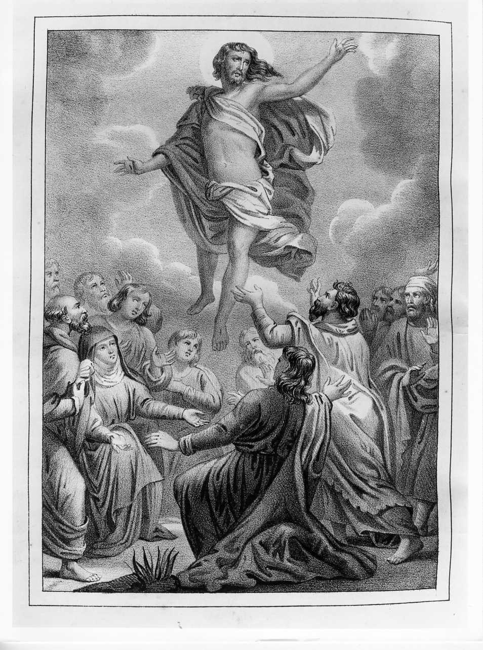 ascensione di Cristo (stampa) - ambito italiano (sec. XIX)