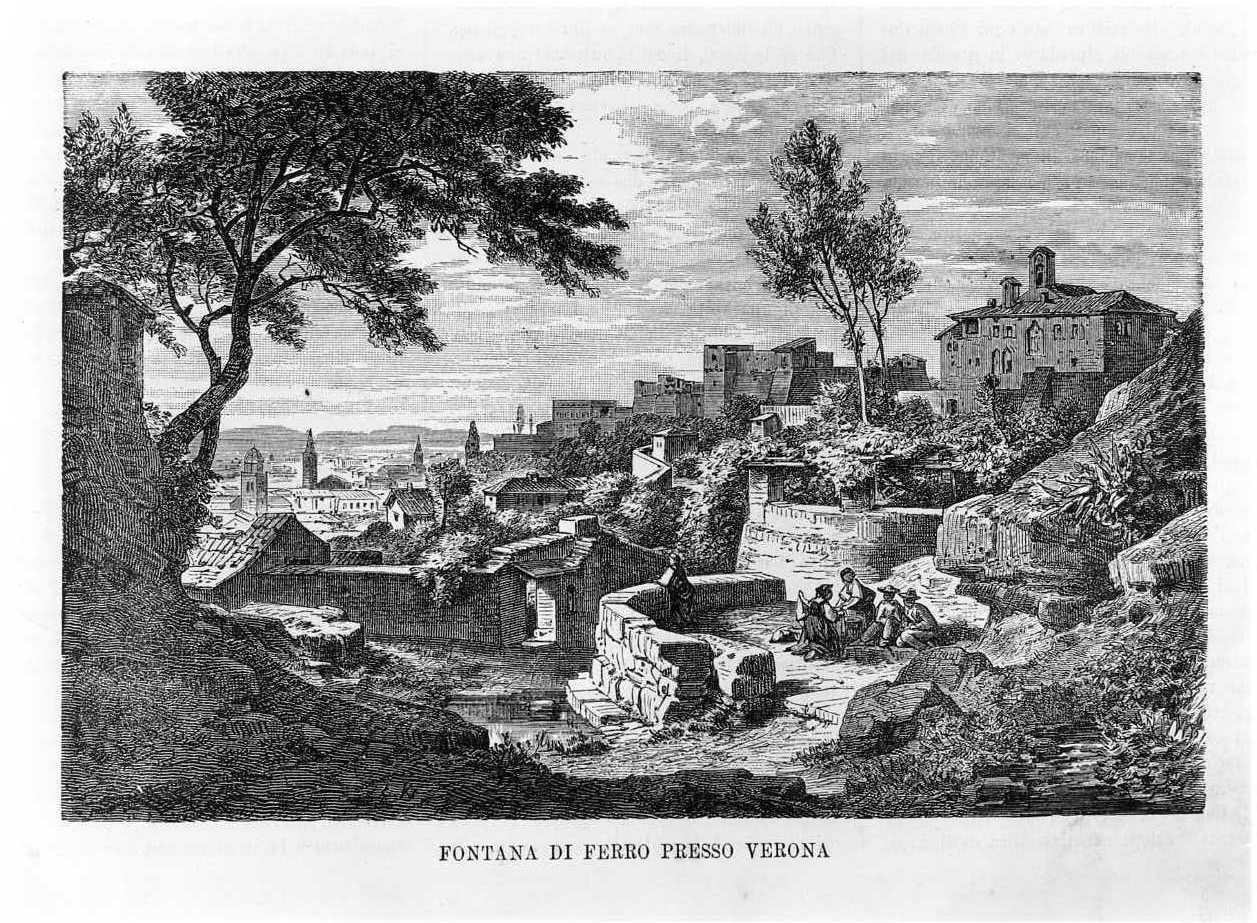 Fontana di Ferro presso Verona, fontana di Ferro presso Verona (stampa) - ambito italiano (sec. XIX)