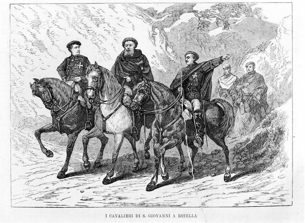 I Cavalieri di S. Giovanni a Estella, i Cavalieri di S. giovanni a Estella (stampa) - ambito italiano (sec. XIX)