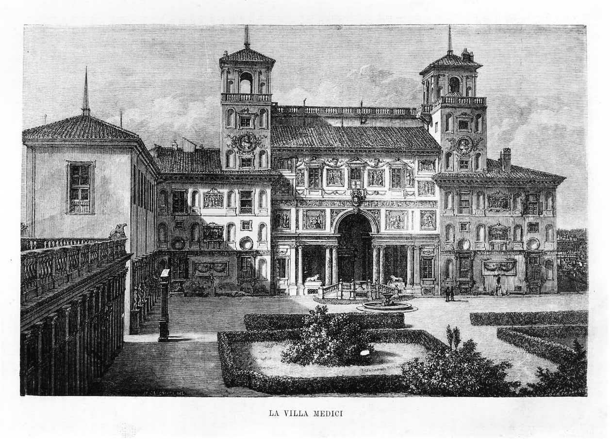 La villa dei Medici, architettura (stampa) di Catenacci H (sec. XIX)