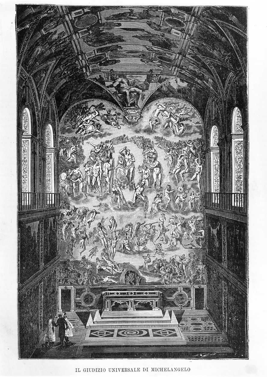 Il Giudizio Universale di Michelangelo, il Giudizio Universale (stampa) di Gauchard V (sec. XIX)
