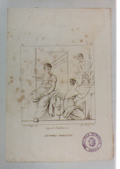 SCENA TEATRALE (stampa) di La Volpe Nicola, Anonimo, Wenzel Giovanni (sec. XIX)