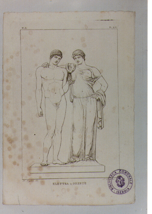 ELETTRA E ORESTE (stampa) di Anonimo, Pistolesi Saverio, Angelini Luigi (sec. XIX)