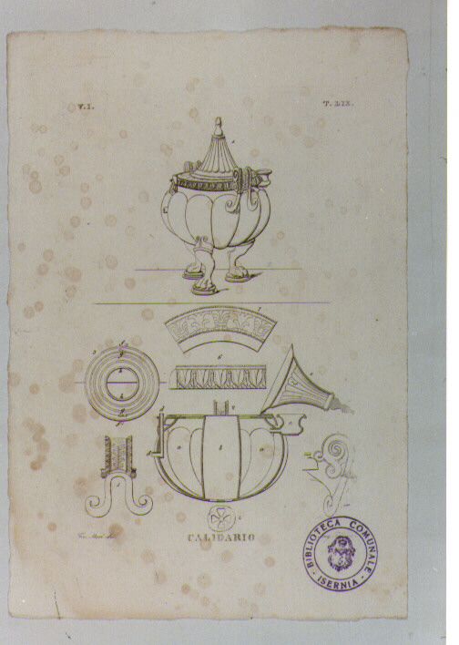 CALIDARIO (stampa) di Anonimo, Fornari Augusto, Mori Ferdinando (sec. XIX)