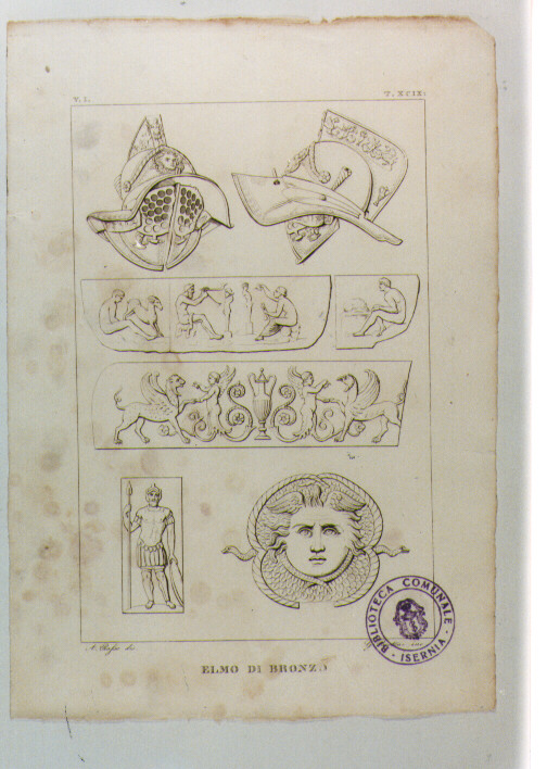 ELMO E FREGI FIGURATI (stampa) di Anonimo, Bertoni Giovanni, Russo Andrea (sec. XIX)