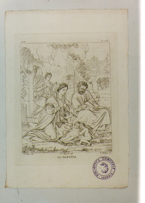 NATIVITA' (stampa) di Mazzola Francesco detto Parmigianino, Pistolesi Saverio, Mori Ferdinando (sec. XIX)