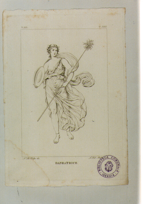 DANZATRICE (stampa) di Del Medico Luigi, La Volpe Nicola, Anonimo (sec. XIX)