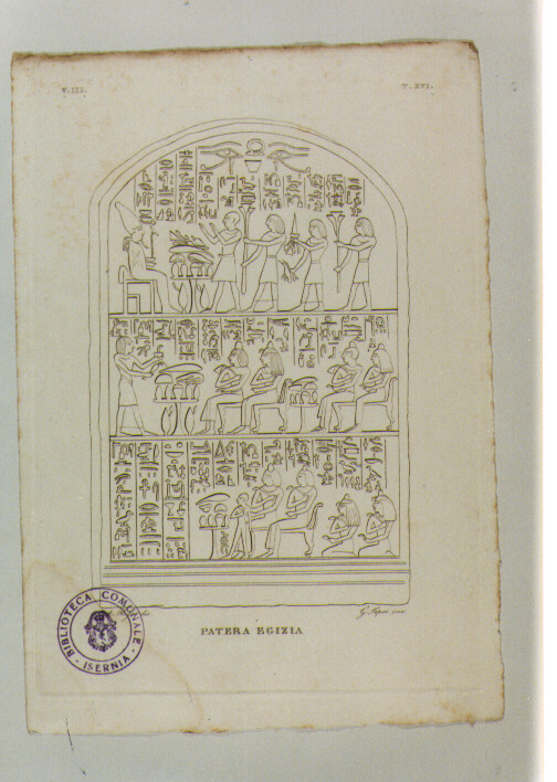 DIPINTO DI DECORAZIONI EGIZIANE (stampa) di Anonimo, Lepri Gioacchino, Russo Andrea (sec. XIX)