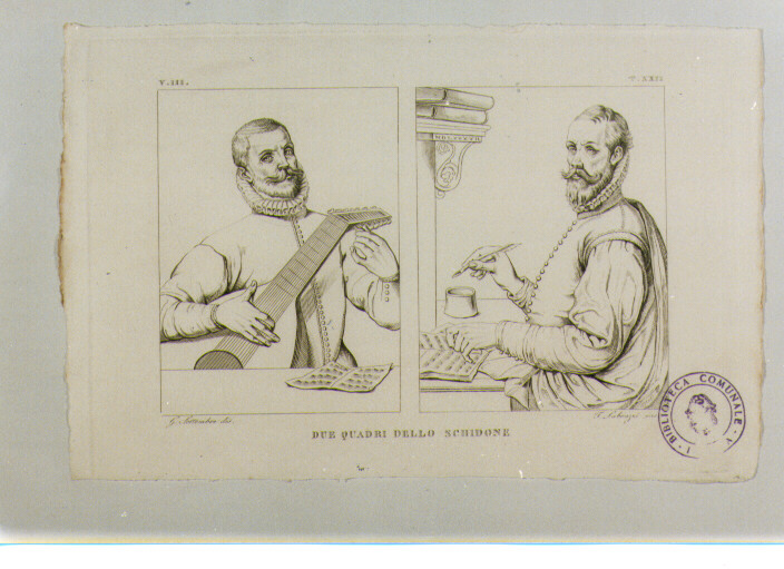 RITRATTO DI GENTILUOMINI (stampa) di Schedoni Bartolomeo, Labruzzi T, Settembre G (sec. XIX)