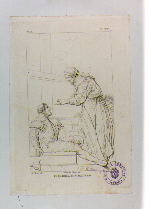 PARABOLA DI S. MATTEO (stampa) di Rosa Salvator, Ferretti Giuseppe, Oliva Francesco (sec. XIX)