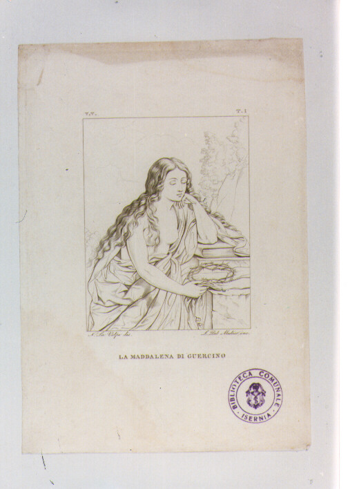 MADDALENA (stampa) di Barbieri Giovan Francesco detto Guercino, Del Medico Luigi, La Volpe Nicola (sec. XIX)