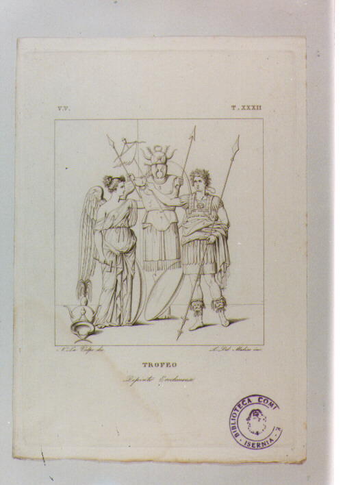 TROFEO (stampa) di Anonimo, Del Medico Luigi, La Volpe Nicola (sec. XIX)