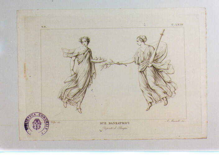 DANZATRICI (stampa) di Anonimo, Mannelli Antonio, La Volpe Nicola (sec. XIX)
