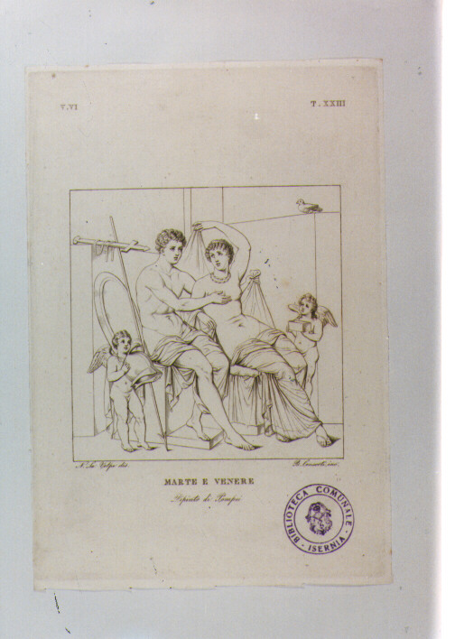 MARTE E VENERE (stampa) di Anonimo, Consorti Bernardino, La Volpe Nicola (sec. XIX)