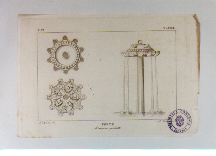 FONTE DI MARMO (stampa) di Anonimo, Fornari Augusto, Nicolini F (sec. XIX)